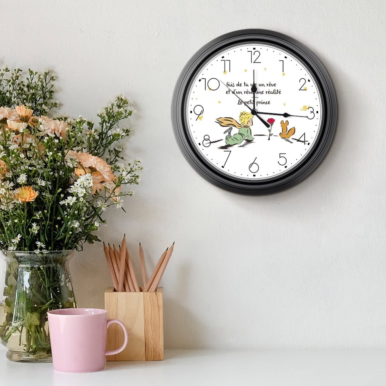 星の王子さま　壁掛け時計　未使用　A柄 Amazon.co.jp: 静音 星の王子さま 時計 壁掛け時計 掛け時計